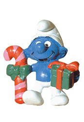 N° 2.0207 : Le Schtroumpf Noël avec cadeau et sucre d